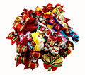BOUCLES DE RUBAN À MOTIFS DE NOEL 50/SAC